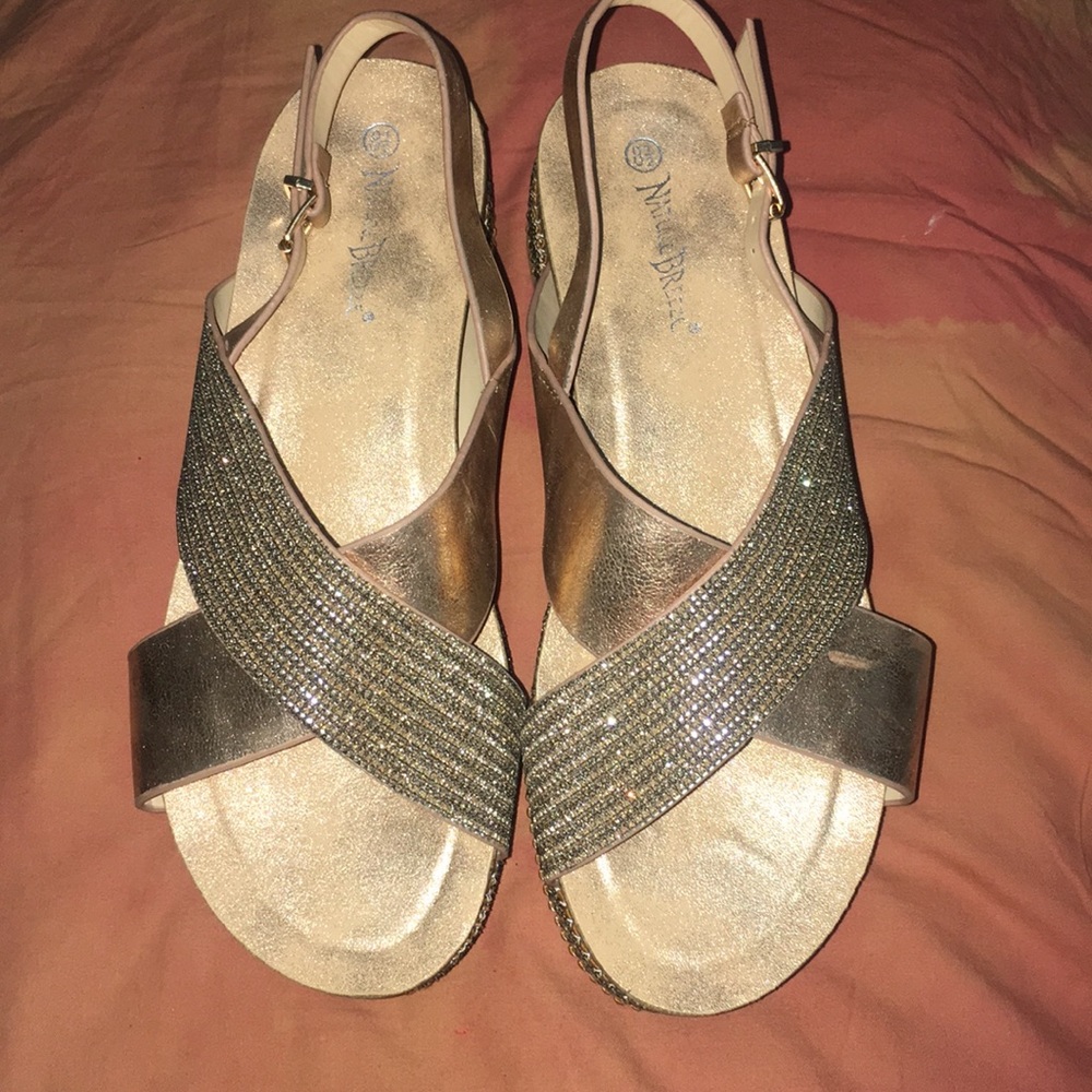 high gold sandals